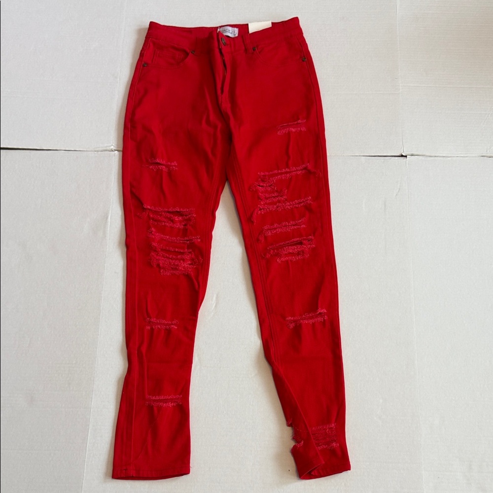 Track25 Vibrant Red Skinny Jeans for Women